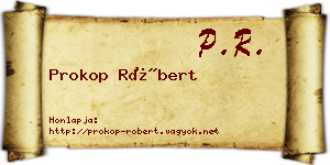 Prokop Róbert névjegykártya